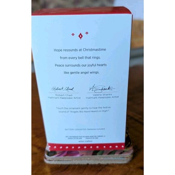 Hallmark Keepsake Ornament Magic Angel Bell Boxed Magic Sound 2015-works - Picture 10 of 10